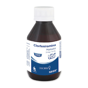 Clorfeniramina Maleato 2mg/5ml Jarabe Frasco x 120 ml  