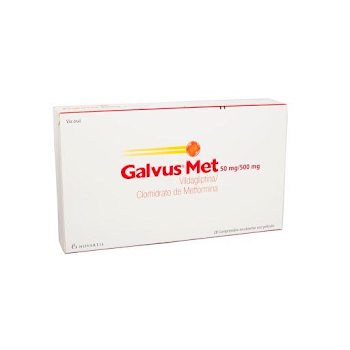 Galvus Met Vildagliptina + Metformina 50mg/500mg Novartis Caja x 28 Comprimidos  