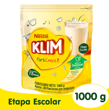 Leche En Polvo Klim Forticrece - Etapa Escolar x 1000 gr  