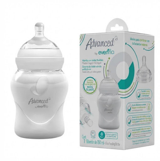 Biberon Cuello Ancho 5 Onzas  Advanced - Evenflo EVENFLO UNIDAD x 1 UND Biberón Advanced by Evenflo® Cuello Ancho Anticólicos 150ml/5oz
Ideal para bebés de 0 y 3 meses.

Flujo Lento

Edad: De 0 a 3 meses