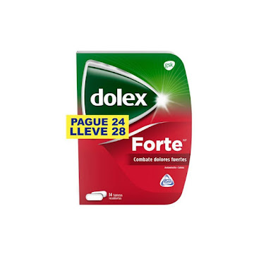 Dolex Forte NF Acetaminofén + Cafeína 500mg/65mg Pague 24 lleve 28  