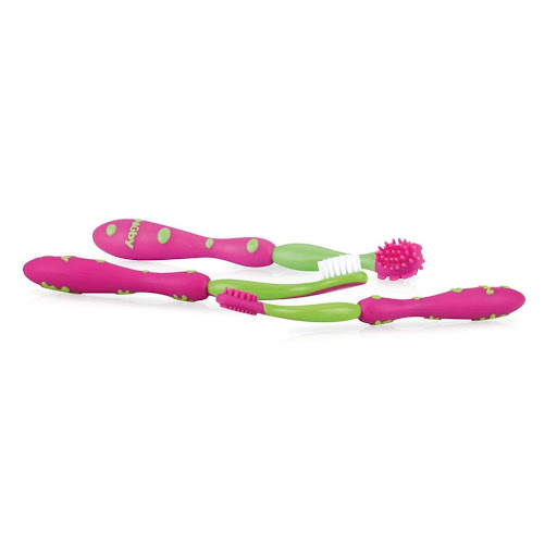 Set De 3 Piezas Para El Cuidado De Dientes Y Encias Rosa Nuby Blister x 1 Este set de cuidado bucal Nuby está diseñado para acompañar a tu bebé en su desarrollo dental, garantizando una limpieza suave y efectiva desde los primeros meses. Con 3 etapas adaptadas a las necesi