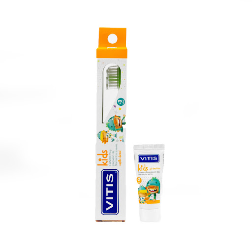 Cepillo Dental Vitis   Kids x 1 und + Crema Dental Vitis Kids x 8 ml