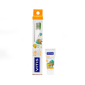 Cepillo Dental Vitis   Kids x 1 und + Crema Dental Vitis Kids x 8 ml  