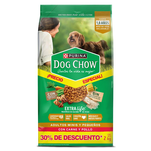 Alimento Para Perros Dog Chow Adultos Razas Pequeñas Carne y Pollo x 2 kg