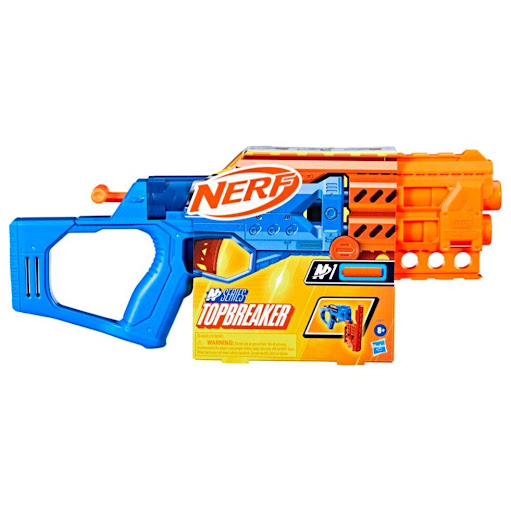 Lanzadores Nerf N Series Topbreaker Nerf  x 1 Son juguetes diseñados para ofrecer precisión y rendimiento en batallas emocionantes. Este modelo cuenta con un diseño innovador que permite cargar múltiples dardos a la vez, asegurando una experienci