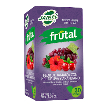 Té Aromática Jaibel Frutal Flor De Jamaica Uva Y Arándano x 20 und  