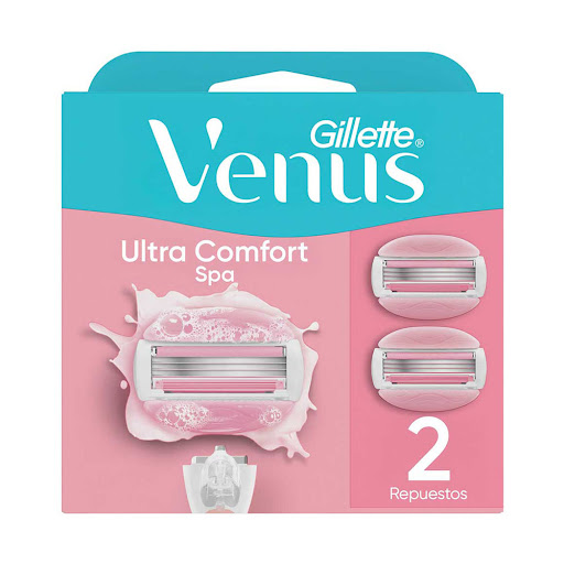 Repuesto Cuchilla de Afeitar Mujer GILLETTE Venus Ultra Comfort Spa Caja x 2 und