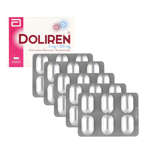 Doliren Acetaminofén + Hidrocodona 5mg/325mg Abbott Caja x 30 Tabletas