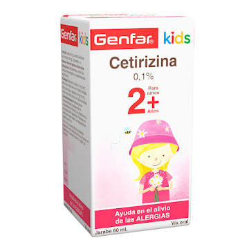 Cetirizina 0.1% Genfar Kids Jarabe Frasco x 60 ml  