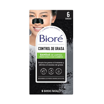 Bandas Carbón Limpieza Profunda Biore x 6 und  