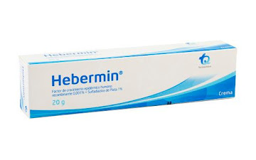 //HEBERMIN 0.001%/1% Crema Caja x20g TQ Recombinante Sulfadiazina Plata   