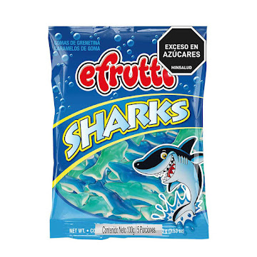 Gomas Efrutti Gummi Sharks Paquete x 100 gr  