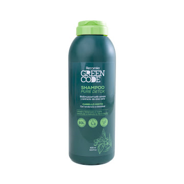 Shampoo Green Code Pure Detox Cabello Mixto Botella x 400 ml  