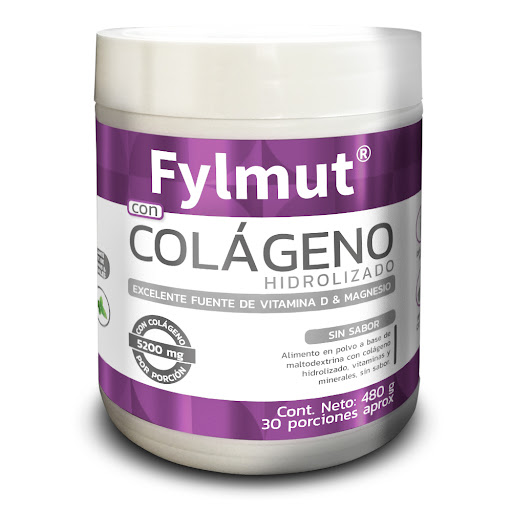 Colágeno Hidrolizado  Vitamina D + Magnesio Fylmut  Frasco x 480 gr