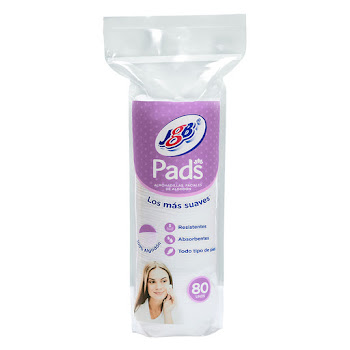 Pads Jgb Faciales 100% Algodon Paquete x 80 und  
