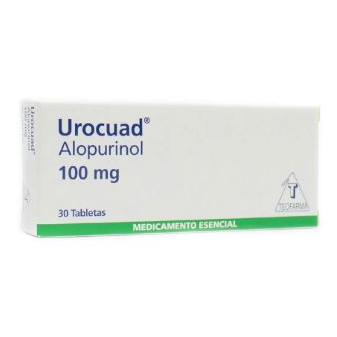 Urocuad Alopurinol 100 mg Teofarma Caja x 30 Tabletas  