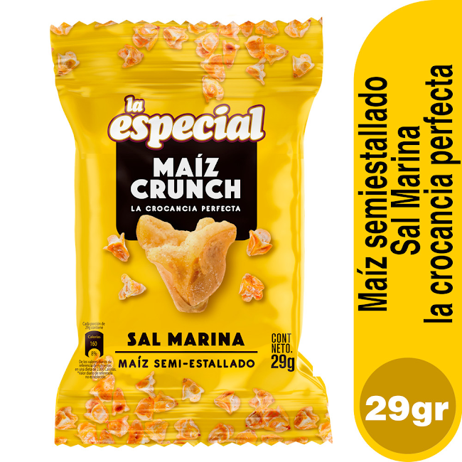 Pasabocas LA ESPECIAL   Maiz Crunch Sal Marina x 29 gramos 