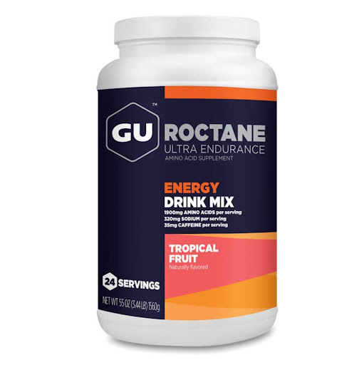 Hidratante y energizante Drink Mix en Pote. Sabor Frutos Tropicales con Cafeína GU Pote x 1 Sabor: Frutas tropicales

Aminoácidos: 1.900 mg

Calorías: 250

Sodio: 320 mg por servicio

Carbohidratos: 60g

Cafeína: 35mg
