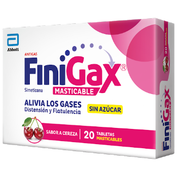 Finigax Masticable Simeticona 126 mg Abott Caja x 20 Tabletas  