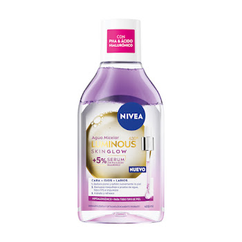 Agua Micelar Nivea Luminous 630 Skin Glow Botella x 400 ml  