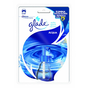 Ambientador Glade Para Carro Líquido Acqua 1 Repuesto Frasco x 7 ml  