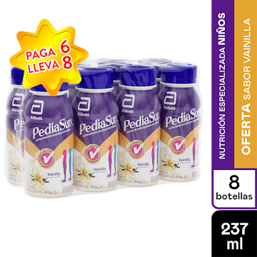 Pediasure Vainilla 237 ml x 6 und + Botella Vainilla 237 ml x 2 und undefined