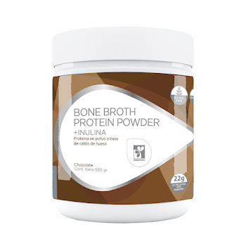Bone Broth Protein Powder Inulina Sabor a Chocolate Frasco x 560 gr  