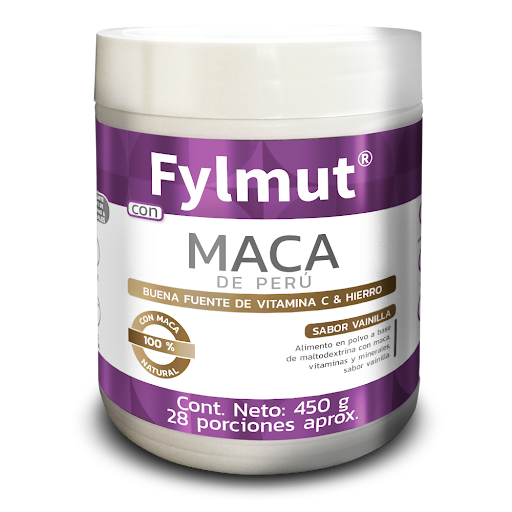 Maca de Peru sabor vainilla x 450g Fylmut 450g x 1 Proviene de un ingrediente ancestral cultivado en las alturas de los Andes peruanos, reconocido por generaciones por su valor nutricional y su vínculo con la vitalidad y el bienestar.