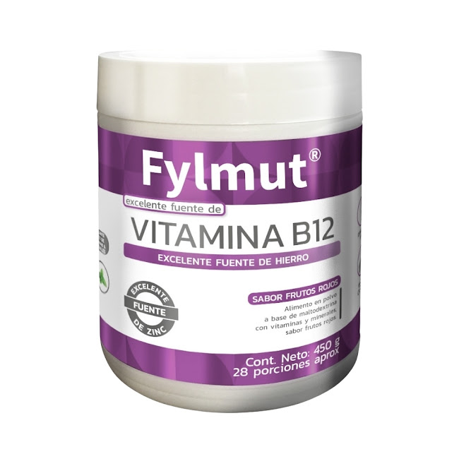 Fylmut Vitamina B12 Summa Sabor Frutos Rojos Frasco x 450 gr  