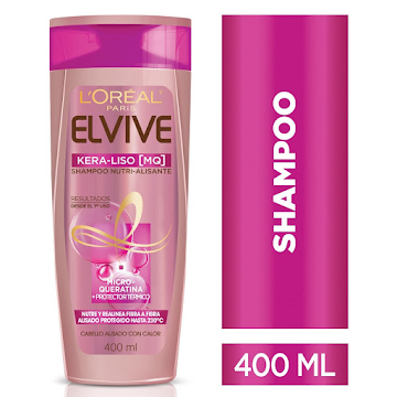 Shampoo L´Oreal Elvive Kera-Liso Mk Nutri-Alisante x 400 ml  