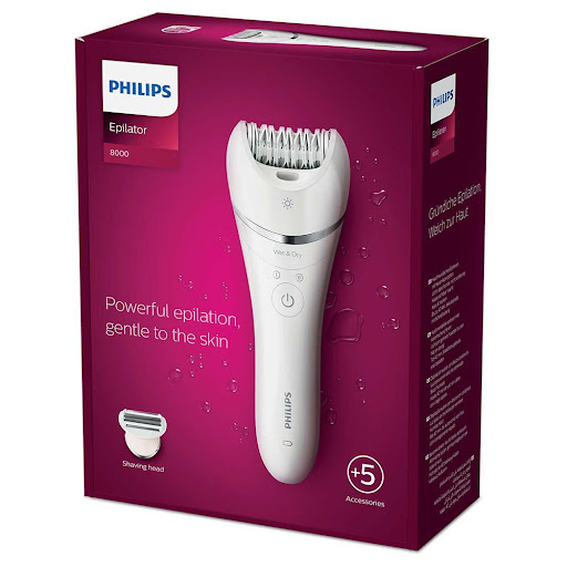 Depiladora En Húmedo Y Seco Series 8000 Philips | 5 Accesorios Philips Caja x Caja Descubre la Philips Serie 8000: una depiladora potente y suave que elimina el vello en 10 min. Incluye accesorios para un cuidado completo, brindándote una experiencia más allá de la depilación.