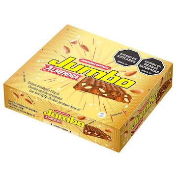 Chocolatina Jumbo Almendra Plegadiza Bolsa x 6 und   
