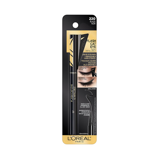 Delineador De Ojos   Líquido Loreal Paris Flash Cat Black x 0.55 ml