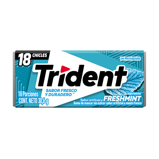 Chicle Trident Freshmint Sin Azúcar x 18 und