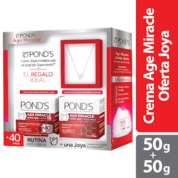 Crema Ponds Age Miracle Día x 50 gr + Crema Ponds Age Miracle Noche x 50 gr + Joya Regalo undefined