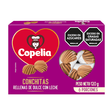Dulces Copelia Conchitas   con Dulce de Leche Caja x 6 und  