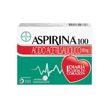 Aspirina Ácido Acetilsalicilico 100 mg Caja x 140 Tabletas  