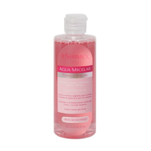Tónico de Agua Micelar Shimex 250 ml SHIMEX 250 ML x 1 Limpia y prepara tu piel con el Agua Micelar de Shimex, el primer paso ideal antes de la limpieza facial profunda. Su fórmula elimina eficazmente el maquillaje y los residuos acumulados durante el día