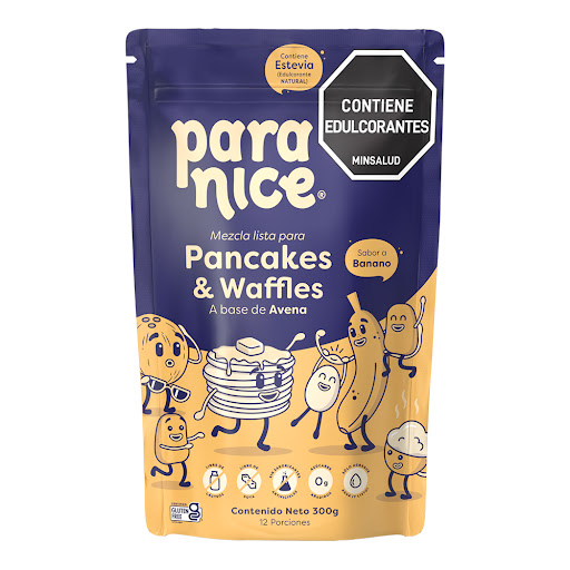 Mezcla Paranice Para Pancakes Y Waffles A Base De Avena Banano Bolsa x 300 gr