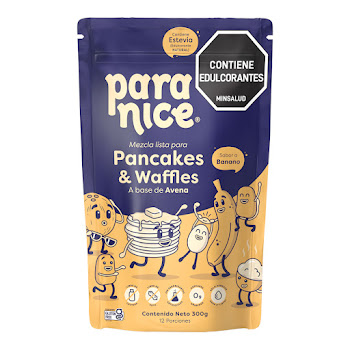 Mezcla Paranice Para Pancakes Y Waffles A Base De Avena Banano Bolsa x 300 gr  