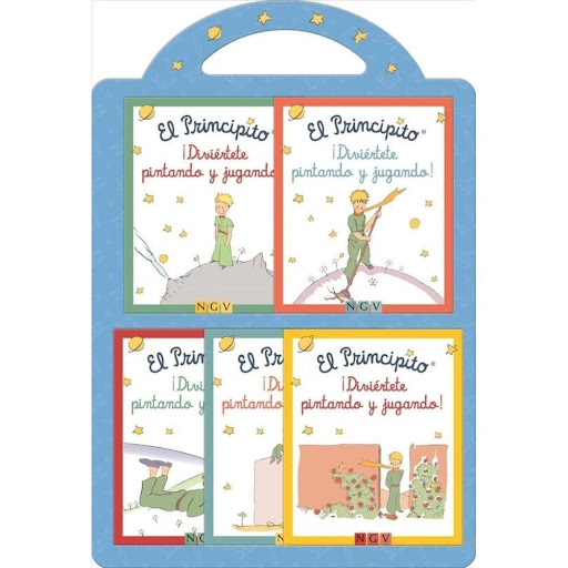 El Principito ¡diviértete Pintando. Jugando! 5 Libros Naumann & Gobel Verlagsgesellschaft Libro x 1.0 EL PRINCIPITO ¡DIVIERTETE PINTANDO/JUGANDO!(5.LIB)  Fantásticos pasatiempos y bonitos dibujos para pintar relacionados con el Principito Los minilibros van en un blíster con asa, por lo que son muy pr