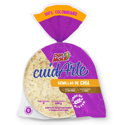 Arepa Don Maíz Con Queso Y Semillas De Chia 400 gr x 5 und