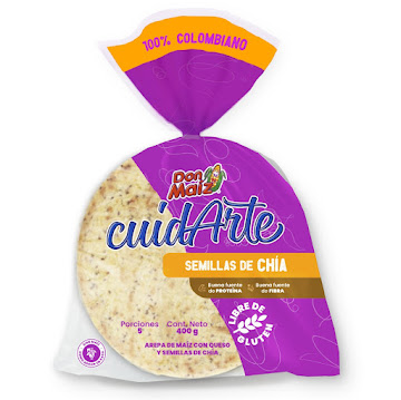 Arepa Don Maíz Con Queso Y Semillas De Chia 400 gr x 5 und  