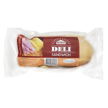 Sándwich Deli Jamón Y Queso Paquete x 140 gr  