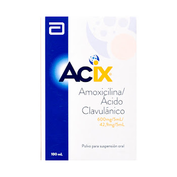 Acix Amoxicilina + Acido Clavulanico 600mg/42,9mg Lafrancol Frasco x 100 ml  