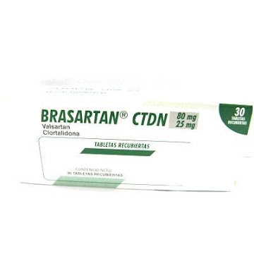 **BRASARTAN CTDN 80/25MG TABLETAS CAJA X30TAB. FARMA VALSARTAN CLORTAL    