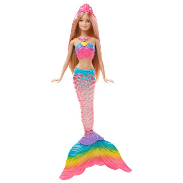 Solo Online Muñeca Barbie  Reino De   Arcoiris Sirena Arcoiris Brillante X 1 Unidad 