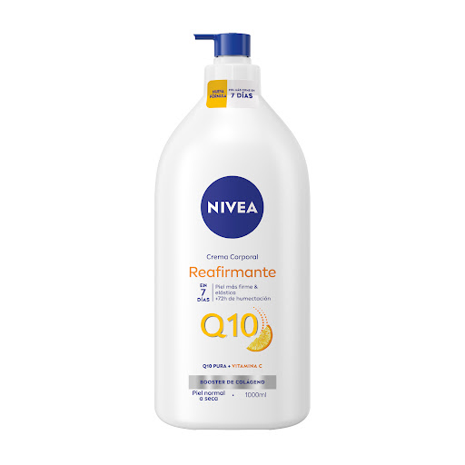 Crema Corporal NIVEA  Reafirmante Q10 + Vitamina C  72 h Hidratación Botella x 1000 ml