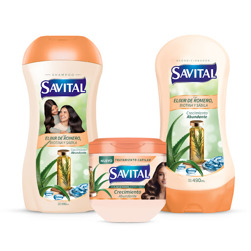 Combo Shampoo + Acondicionador + Tratamiento Savital Elixir de Romero ...